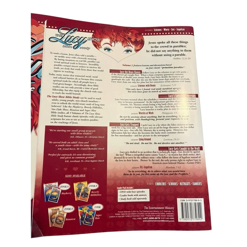 The Lucy Show Bible Study 9 Books & Leader DVD - Lucille Ball - I ❤️ Lucy Unique